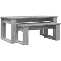 Syfax Ensemble de tables basses 2 pcs Gris Sonoma Bois d'ingénierie