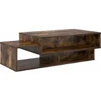 Syfax Table basse Chêne fumé 105 x 50 x 32,5 cm Bois d'ingénierie