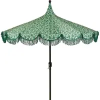 Edelman Parasol Kelly avec sac de transport - Parasol droit 238 x Ø235 cm - Protection solaire pour jardin ou balcon - Polyester, acier - Vert foncé