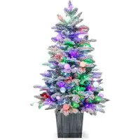 Coast Sapin de Noël pré-éclairé - 100 cm - blanc/vert - avec 148 branches en PVC & PE - 80 lumières LED