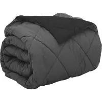 vidaXL Couette toute l'année noir et anthracite 220 x 240 cm
