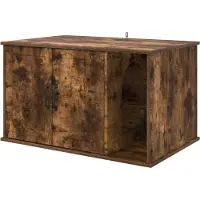 Syfax Maison pour chat Chêne fumé 85 x 55 x 50 cm Bois d'ingénierie