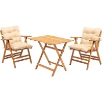 Dmora Roana - Ensemble Table et Chaises, Blanc Crème, 2 Places
