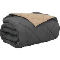 vidaXL : Couverture d'été, 240 x 200 cm, pour l'été, 200 g/m², anthracite et taupe