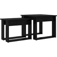Syfax Ensemble de tables basses 2 pcs Chêne noir Bois d'ingénierie