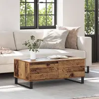Prolenta Maison Exclusive - Table basse en bois ancien 90 x 50 x 36,5 cm Matériau dérivé du bois