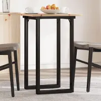 Prolenta Maison Exclusive - Table à manger cadre en O 50x50x75 cm bois de pin massif acier