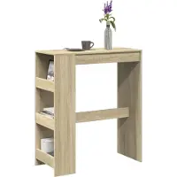 Prolenta Maison Exclusive - Table de bar avec étagère Chêne Sonoma 90x40x103,5 cm Matériau dérivé du bois