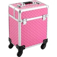 StarTech.com Trousse de maquillage de voyage / trousse à cosmétiques - Trolley à roulettes - Grande capacité - En PVC - Pour maquilleurs, stylistes, esthéticiennes - Moderne - Couleur pêche