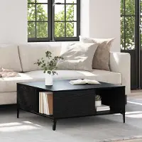 Prolenta Maison Exclusive - Table basse aspect chêne noir 80 x 80 x 36,5 cm Matériau dérivé du bois