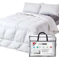 Homescapes Couette légère 155 x 220 cm, couette d'été classe de chaleur 2, couette en plumes d'oie et duvet, couette d'été avec garnissage 210 g/m²