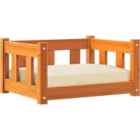 Syfax Lit pour Chien Brun cire 55 x 45 x 28 cm Pin massif