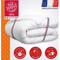 Dodo Couette CHAMPS DE LIN, 240x260 cm, Chaude, 450G/m², Anti-acariens Antibactériens