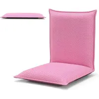 Costway chaise de sol avec dossier réglable en 6 positions, chaise de sol rembourrée, Game Sessel, chaise longue de relaxation, Lazy Sofa, supporte 150kg, chaise de méditation rose