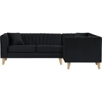 Wintech Canapé d’angle droit Mary-Velluto 20-like oak