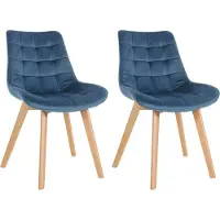 CLP lot de 2 chaises Brook velours