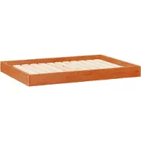 Syfax Lit pour Chien Cire marron 101,5 x 74 x 9 cm Bois de Pin Massif