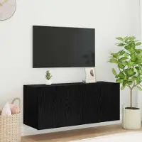 Prolenta Maison Exclusive - Meuble mural pour télévision, finition bois imitation chêne noir, matériau composite