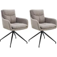 CLP lot de 2 chaises de salle à manger Somers tissu