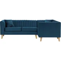 Wintech Canapé d’angle droit Mary-Velluto 11-like oak