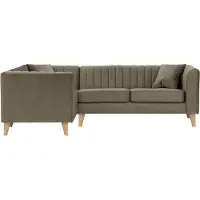 Wintech Canapé d’angle gauche Mary-Velluto 3-like oak