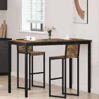 Prolenta Maison Exclusive - Table haute en aggloméré, forme rectangulaire
