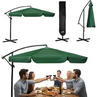 Plonos Parapluie de jardin pliant à 6 segments 350 cm avec housse PL-880