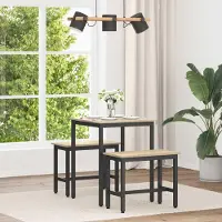 Prolenta Table exclusive - Dimensions : 60 x 60 x 75 cm - Matériau : bois composite, finition chêne Sonoma