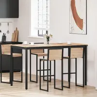 Prolenta Table de bar exclusive - Dimensions : 180 x 90 x 105 cm. Bois massif de pin, finition naturelle