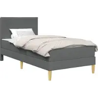 Syfax Cadre de lit Gris foncé 90 x 200 cm Polyester