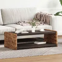 Prolenta Table basse exclusive - Bois massif d'acajou, dimensions : 110 x 55 x 35 cm
