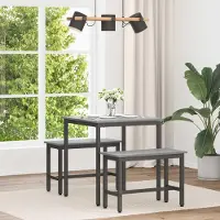 Prolenta Table exclusive - Dimensions : 70 x 70 x 75 cm - Matériau : bois composite - Couleur : gris Sonoma - Forme : carrée