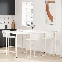 Prolenta Maison Exclusive - Table de bar blanche 200 x 100 x 105 cm Bois de pin massif