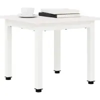 Syfax Table basse Blanc 40 x 40 x 36 cm Bois de pin massif