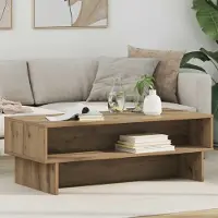 Prolenta Maison Exclusive - Table basse en chêne artisanal 100 x 46 x 35 cm Matériau dérivé du bois