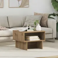 Prolenta Maison Exclusive - Table basse en chêne artisanal 48 x 46 x 35 cm Matériau dérivé du bois