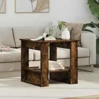 Prolenta Table basse exclusive en bois fumé, dimensions 51 x 50 x 50 cm, matériau : bois composite
