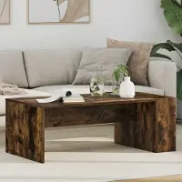 Prolenta Table basse exclusive en bois fumé, dimensions 95 x 50 x 34 cm, matériau : bois composite