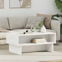 Prolenta Maison Exclusive - Table basse blanche 80 x 46 x 35 cm Matériau dérivé du bois