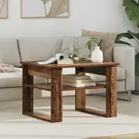 Prolenta Table basse exclusive en bois recyclé, dimensions 64 x 54 x 44 cm, matériau : bois composite