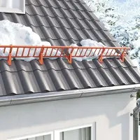 Syfax Protection de neige pour toit Rouge 1200 x 2,5 x 20 cm Acier