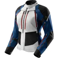 Rebelhorn Veste textile imperméable pour femme Hardy 3.0, gris/bleu/rouge, taille L