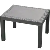 Spetebo Table de jardin anthracite - environ 59 x 46 cm