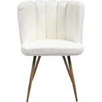 Home Deco Factory Lot de 2 Chaises - - Ariel - Velours - Blanc et Noir