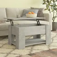 Prolenta Maison Exclusive - Table basse gris béton 79x49x41 cm Matériau dérivé du bois
