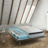 Talamo Italia Atir - Matelas Double, 200x160x27h cm Blanc, Déhoussable Italy