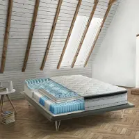 Talamo Italia Atir - Matelas Double, 200x140x27h cm Blanc, Déhoussable Italy