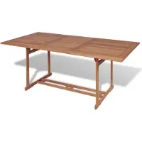 The Living Store Gartentish 180x90x75 cm Teck Massivholz