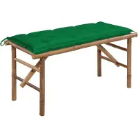 The Living Store Banc de jardin pliable avec support 118 cm Bambou