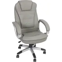 Mucola Fauteuil de direction Chaise de bureau Chaise de bureau en similicuir Chaise d'ordinateur 120 KG Chaise pivotante Fauteuil de bureau Gaming - Gris